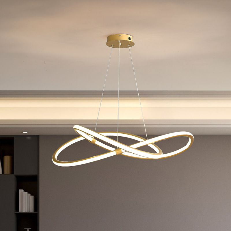 Metal Spiral Pendant Lighting Fixture Simple Style LED Hanging Pendant Light