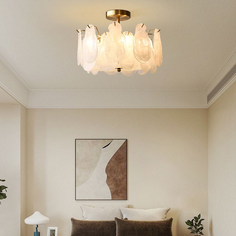 Contemporary Ceiling Lamp Creative Glass Flush Mount Light Fixture