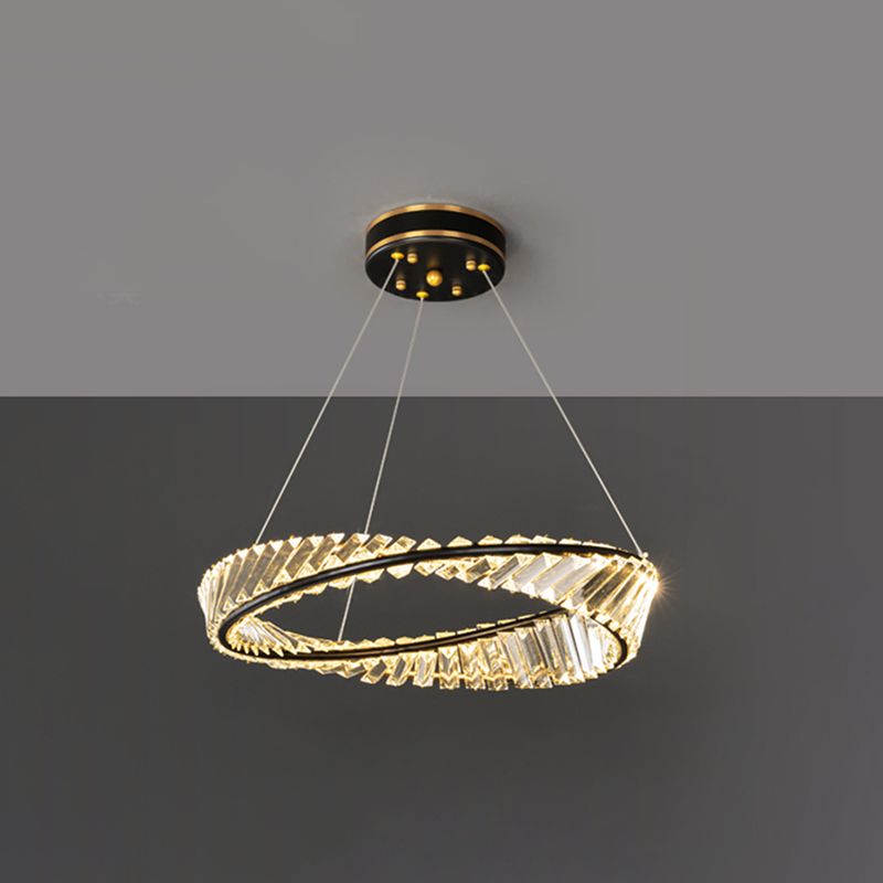 1-Licht-Kristallhänge-Leuchte moderne LED-Anhängerlampe für Schlafzimmer