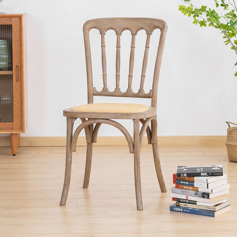 Design moderno francese Design Back Side Sedia Woods Sedie da pranzo a casa