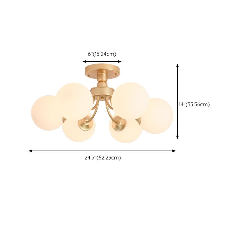 Modern Simple Iron Ceiling Light Ball Shape Ceiling Lamp for Living Room