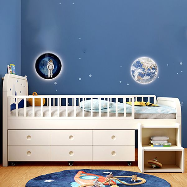 Solid Wood Nursery Bed Modern Wood Nursery Bed with Guardrails