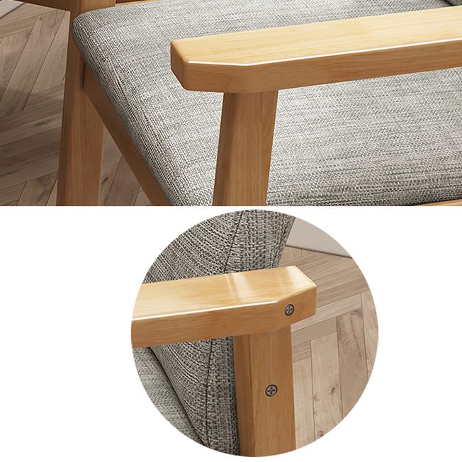 Silla de comedor de comedor de madera contemporánea de tela de comedor para cocina para cocina