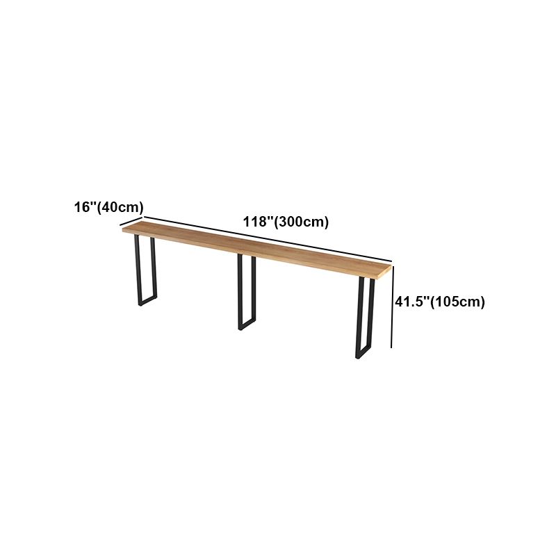 Brown Modern Style Table Pine Wood and Iron Breakroom Bar Table
