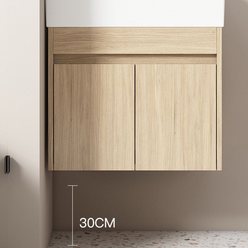 Basic Wooden Sink Vanity Wall-Mounted Vanity Cabinet with Mirror Cabinet