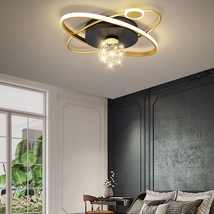 3 Lights Flush Mount Light Gypsophila Contemporary LED Ceiling Light for Bedroom
