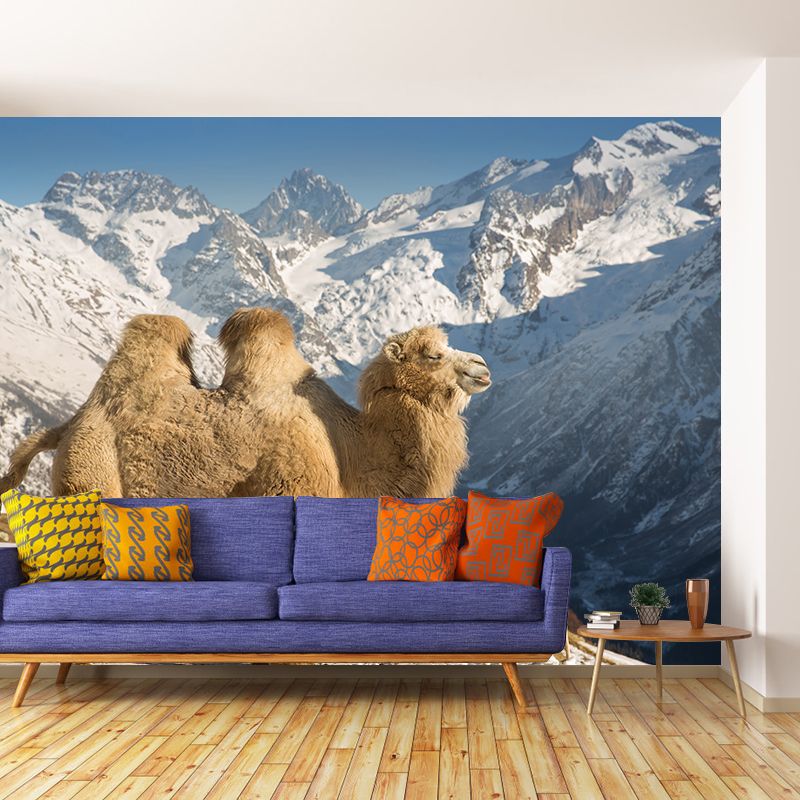 Camel and Desert Stain Resistant Mural Decal Modern Wall Decor for Gust Room