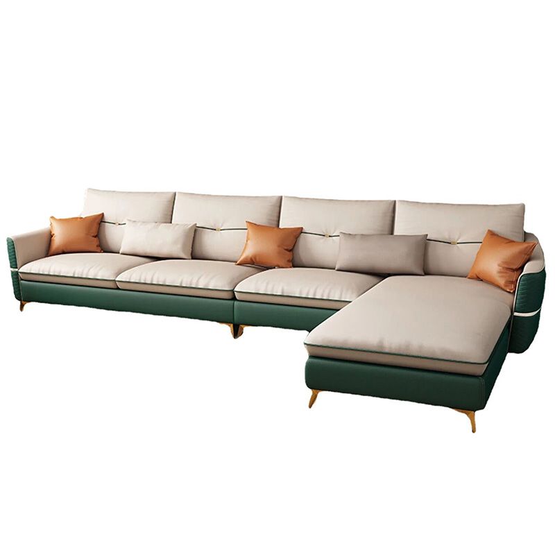 Faux Leather Sectioanl, Stain-Resistant,66.9" W for Living Room