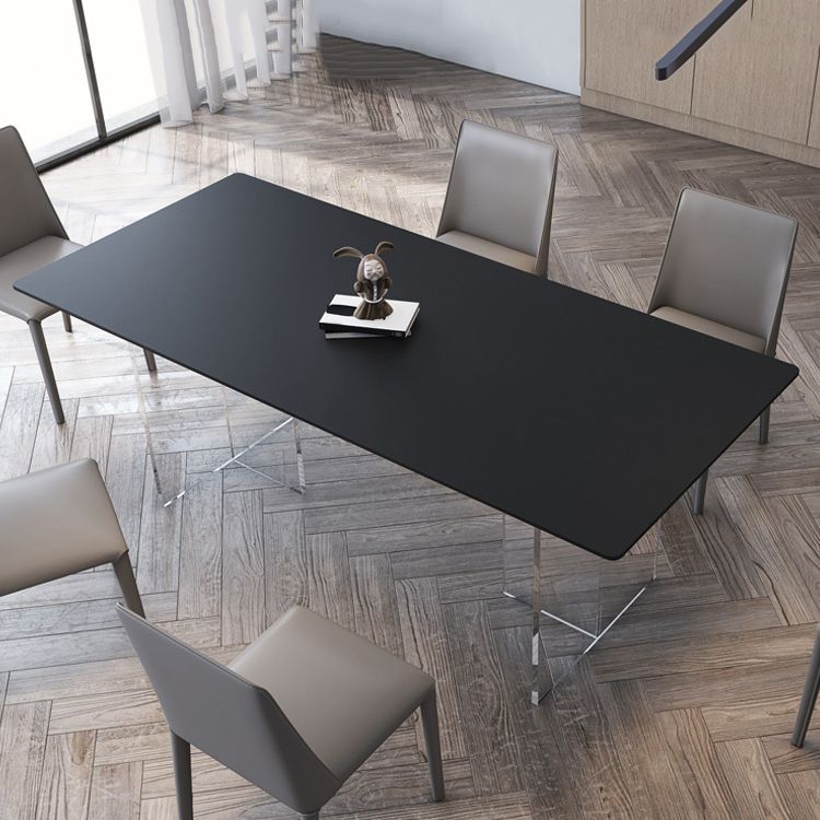 Sintered Stone Top Table Set 1/4/5/6 Pieces Designer Style Rectangle Dining Set