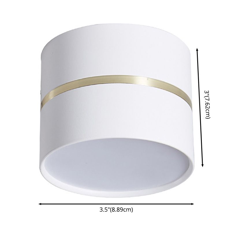 Modern Minimalist Metal Flush Mount Plafond Lamp Cilinder Shape LED Flush Mount Lighting voor slaapkamer