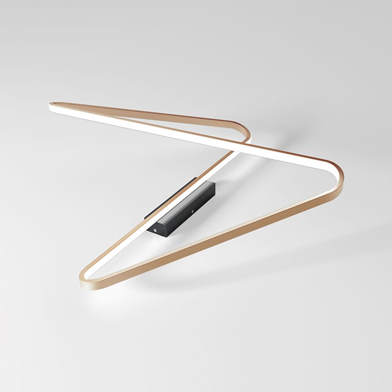 Luz de techo de forma lineal de estilo moderno Luz de techo de metal 1 luz para restaurante