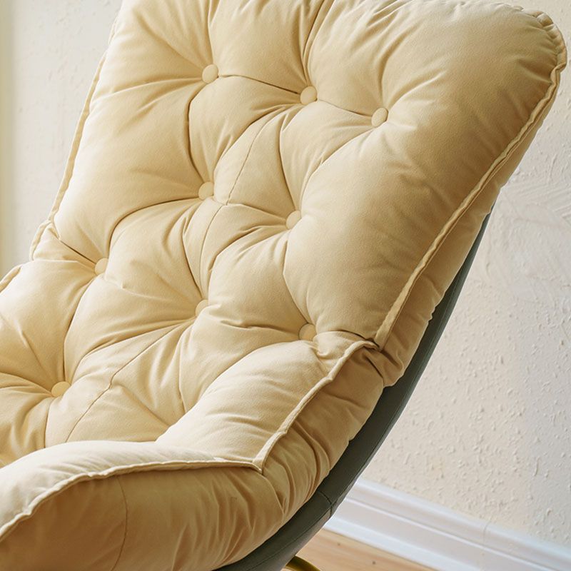 Modern Light Luxury Leisure Lazy Sofa Chair Lounge Upholstered Rocking Chair