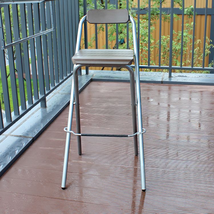 Modern Backrest Folding Counter Stool Steel Living Room Bar Stool with Footrest