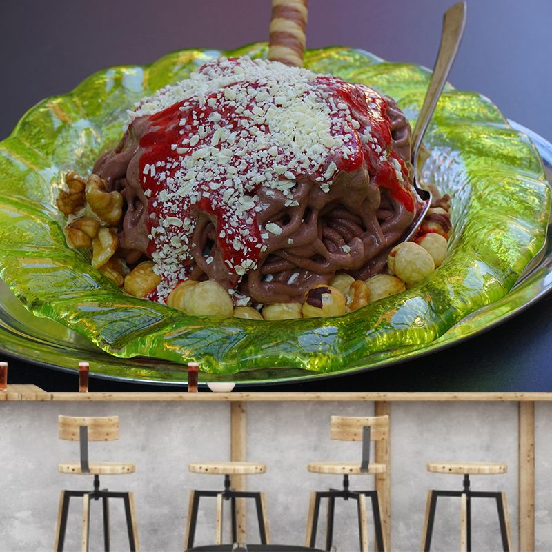 Customized Ice Cream Dessert Mural Modern Style Wall Covering for Dessert Shop