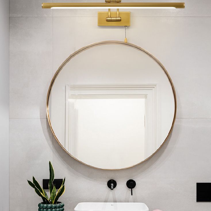 Lampe murale à LED créative moderne Copper linéaire Lumière murale extensible avec une teinte acrylique