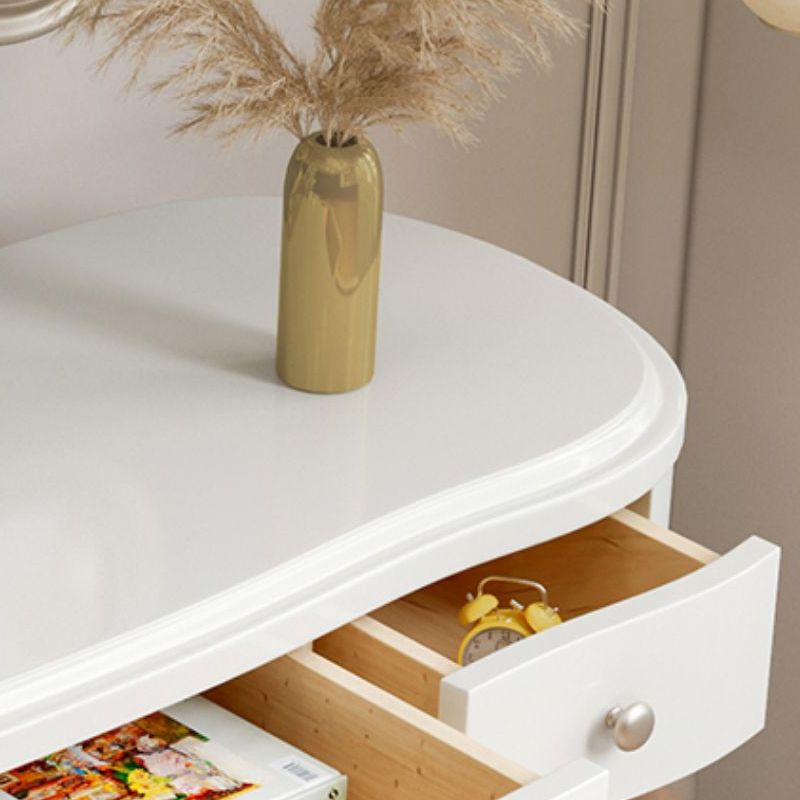 Victorian Storage Makeup Vanity Desk Bedroom Dressing Table Stool Set with 3 Drawers