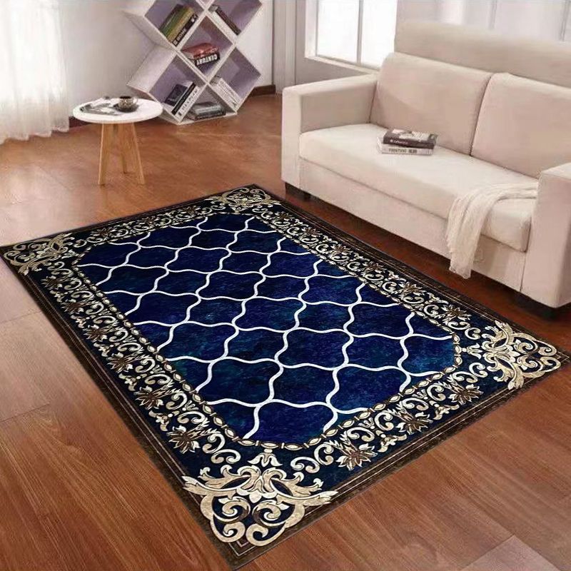 Fancy Traditional Area Carpet Medallion Patroon Polyester Rug Stain Resistant Tapsel voor thuisdecoratie