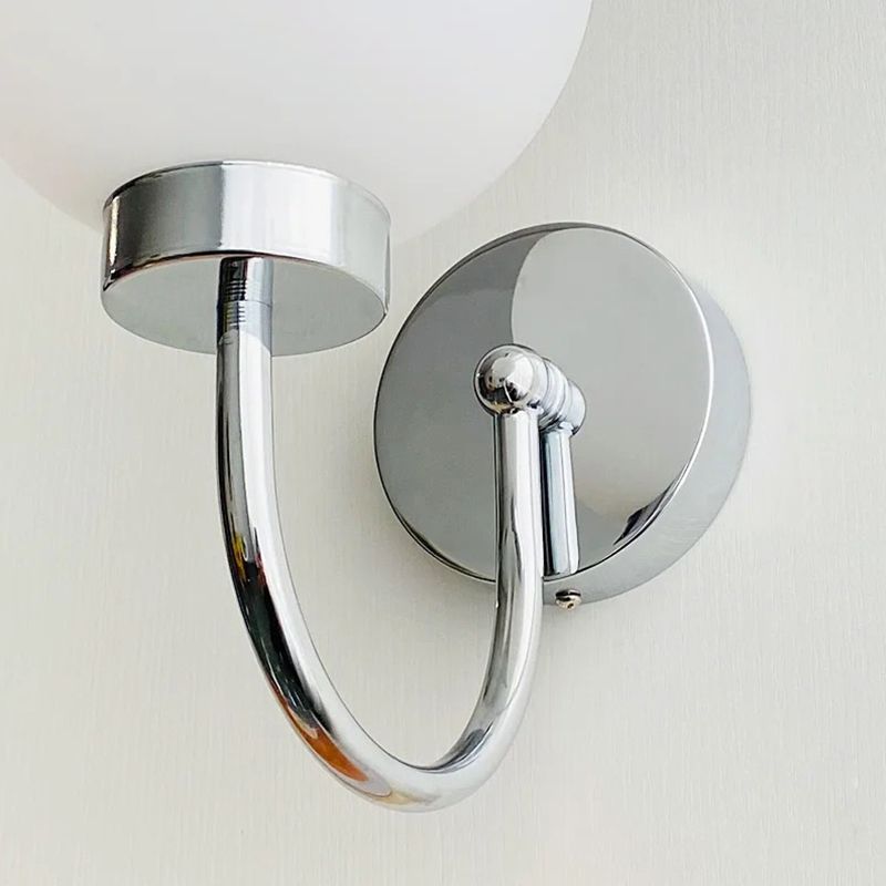 Modern Wall Light Fixture Household Wall Light Sconce with Glass Shade for Bedroom