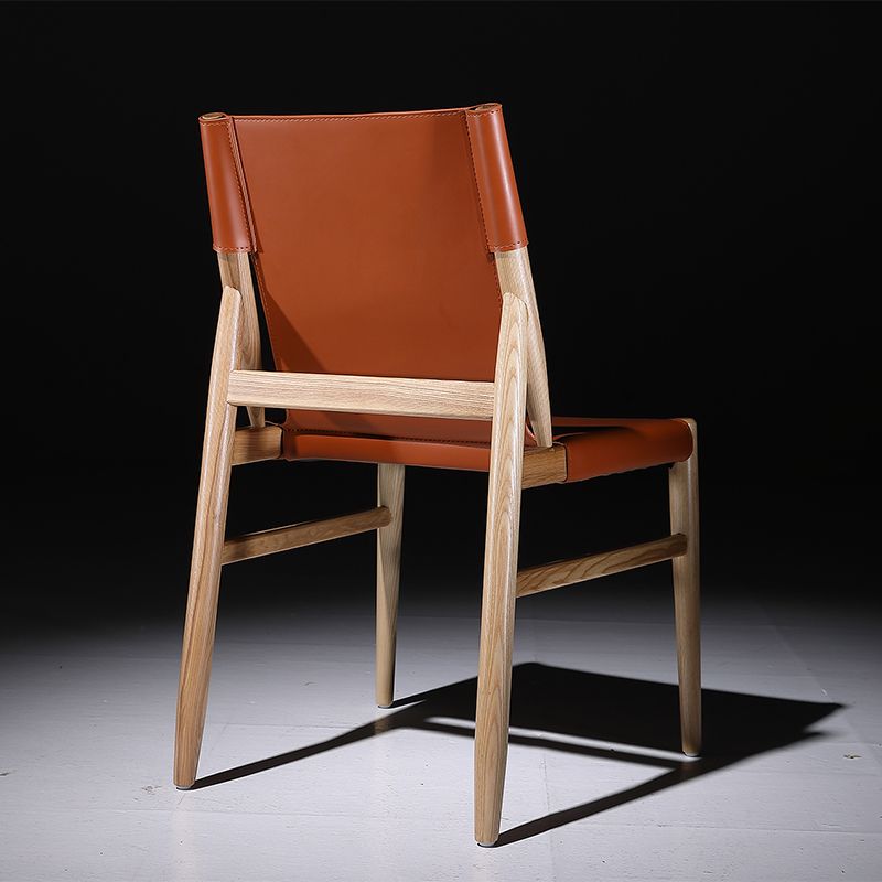 Contemporary Kitchen Dining Side Chair Armless Faux Leather Dining Room Chair