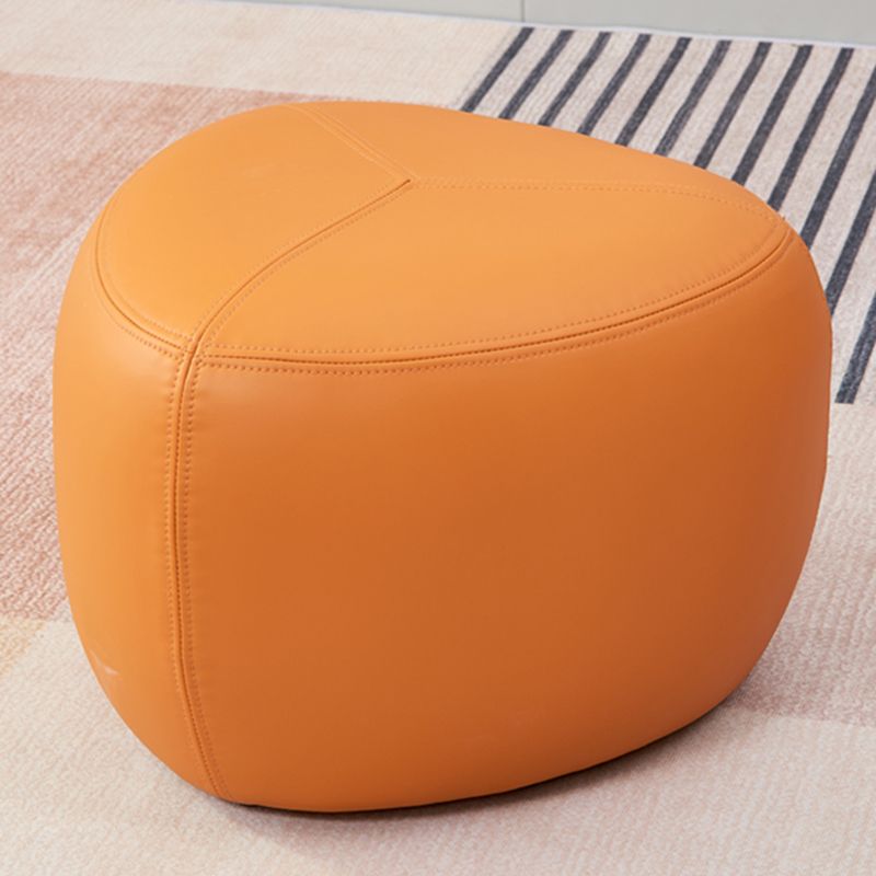Fade Resistant Specialty Ottoman Contemporary Faux Leather Pouf