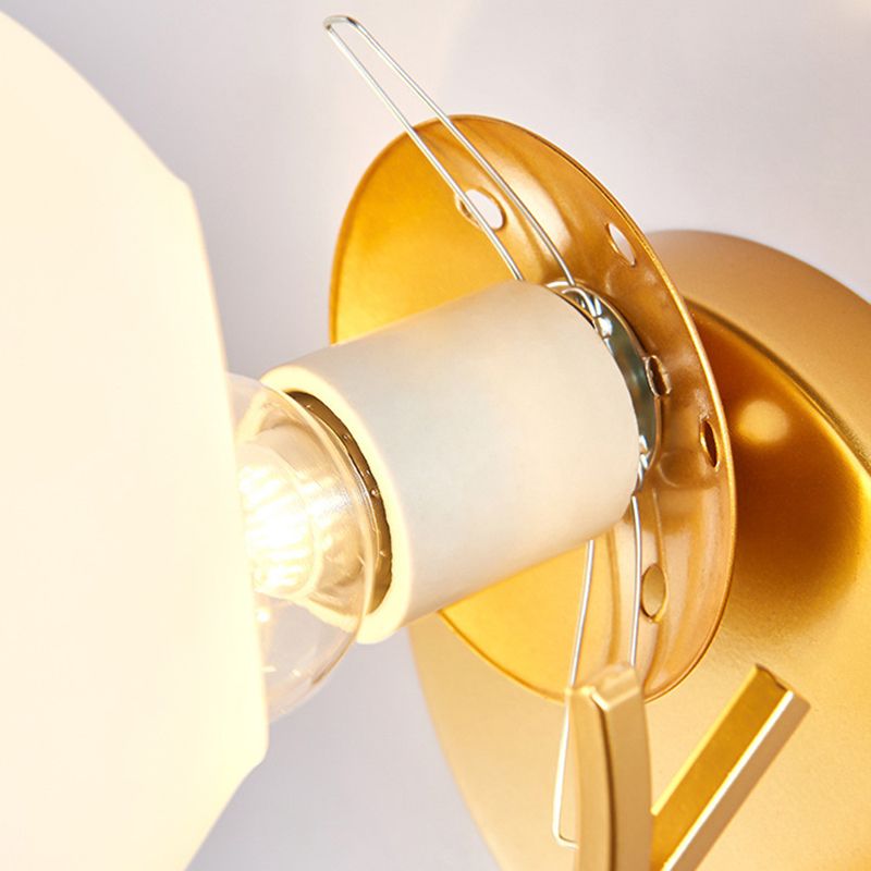 Single Golden/Silver Contemporary Glass Shaded Statement Bathroom Vanity Light