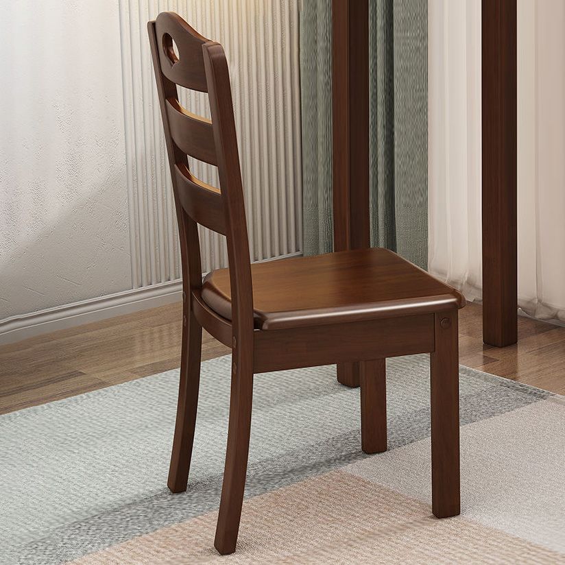 Contemporary Wood Kitchen Dining Side Chair Ladder Back Side Chair