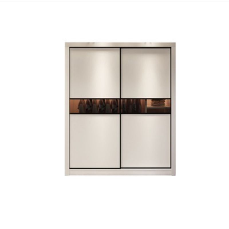 Contemporary Style Wardrobe White Color Wooden Wardrobe Closet for Bedroom