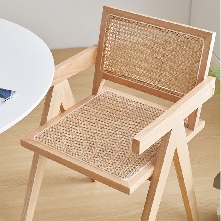 Sillas de comedor de madera de estilo moderno, respaldo abierto, sillas laterales para cocina