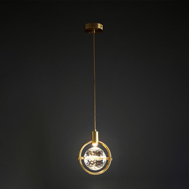 Moderne Kugel im Luxusstil Sphäre Anhänger Beleuchtungskörper Kristall 1 hängende Deckenlichter für Schlafzimmer