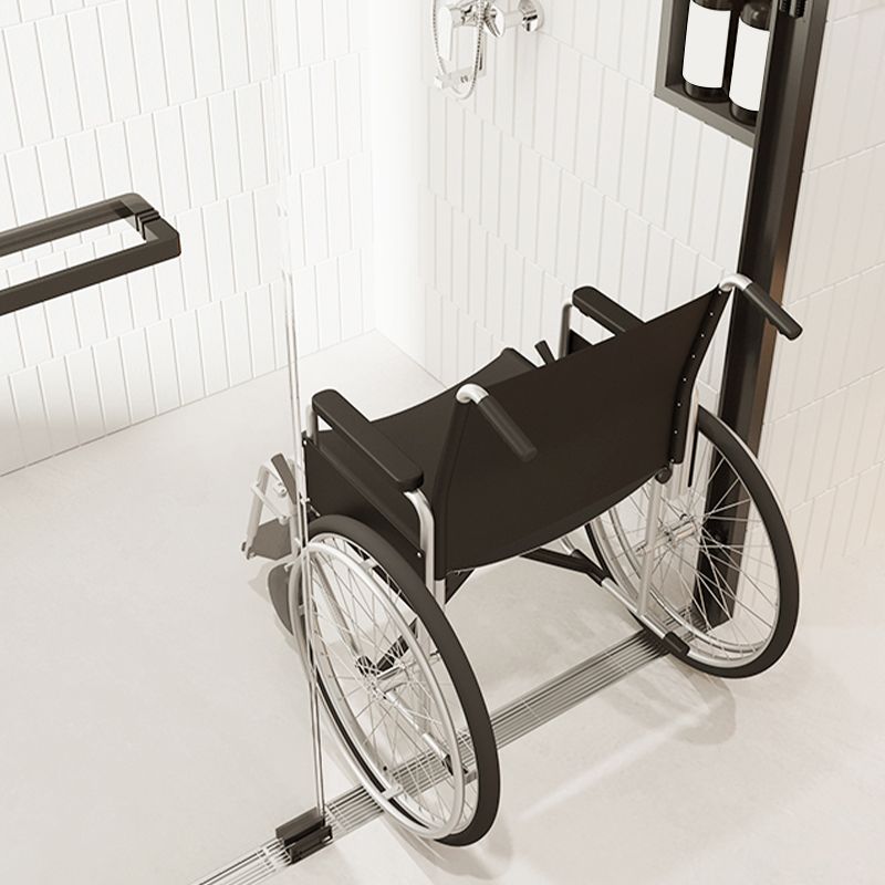 Bypass Semi Frameless Shower Door Tempered Glass Shower Door in Black