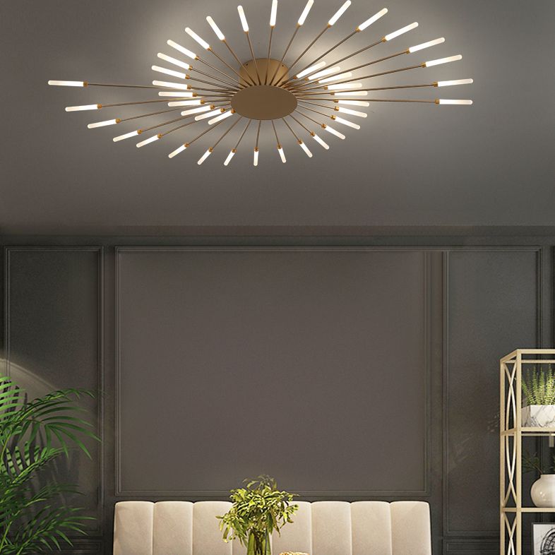 Feu d'artifice Semi-encastré, luminaire de plafond en acrylique, simplicité moderne, pour salon