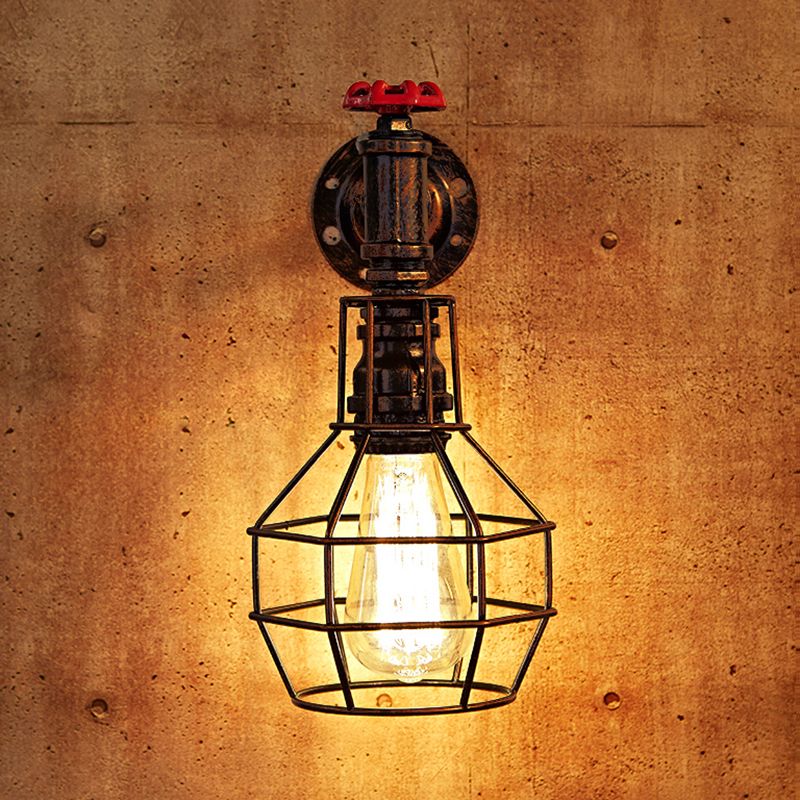 Globe Caged Corridor Wall Light Schaft