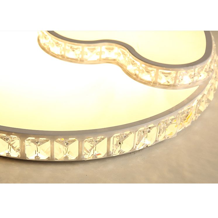 Geometrische Kristall Deckenmontage Leuchte Zeitgenössische LED Weiß Unterputz Deckenleuchte