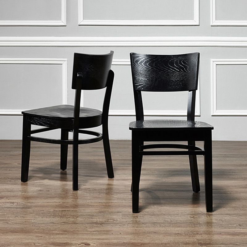 Industrial Armless Dining Chairs Solid Wood Dining Side Chair