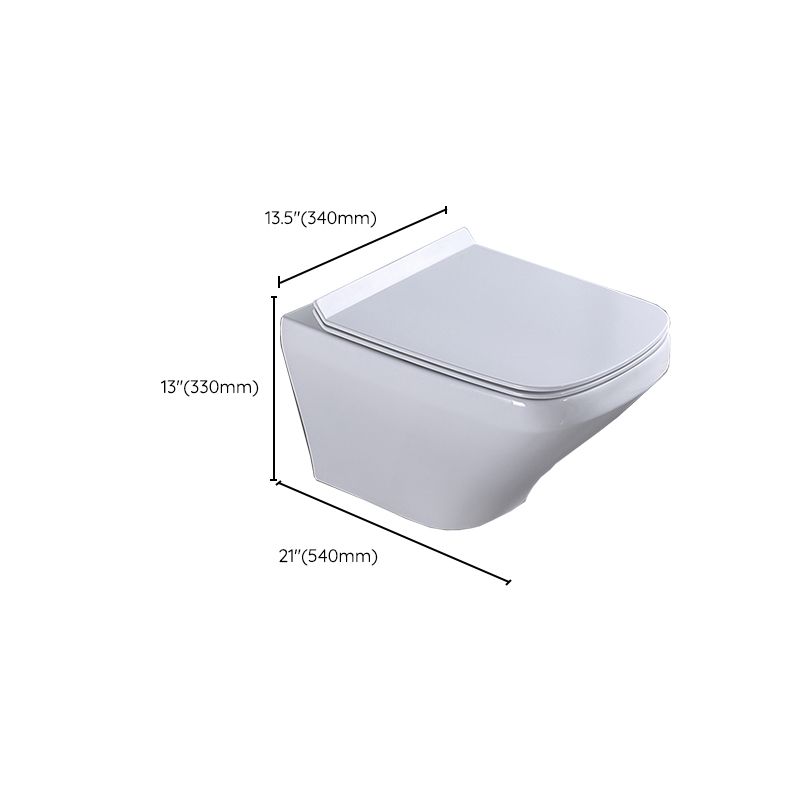 Modern Wall Hung Toilet Bowl 1-Piece Urine Toilet with Seat for Washroom