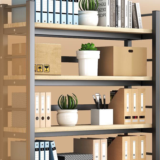 Modern Style Bookshelf Black Metal Frame Bookcase for Office