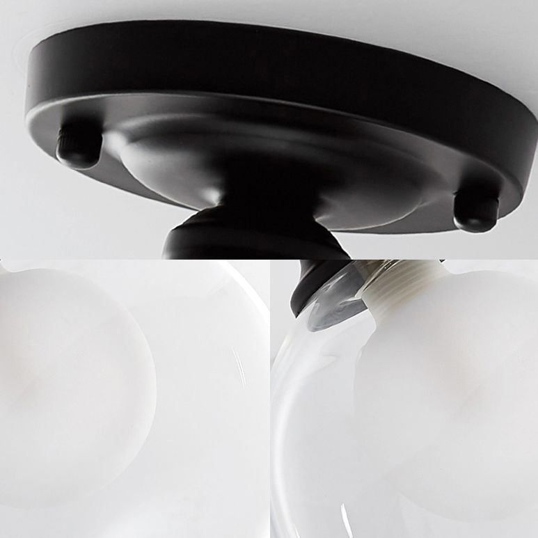 Orb-Glas-Einbauleuchte, moderne Deckenleuchte mit 1 Kopf, transparent, für Schlafzimmer