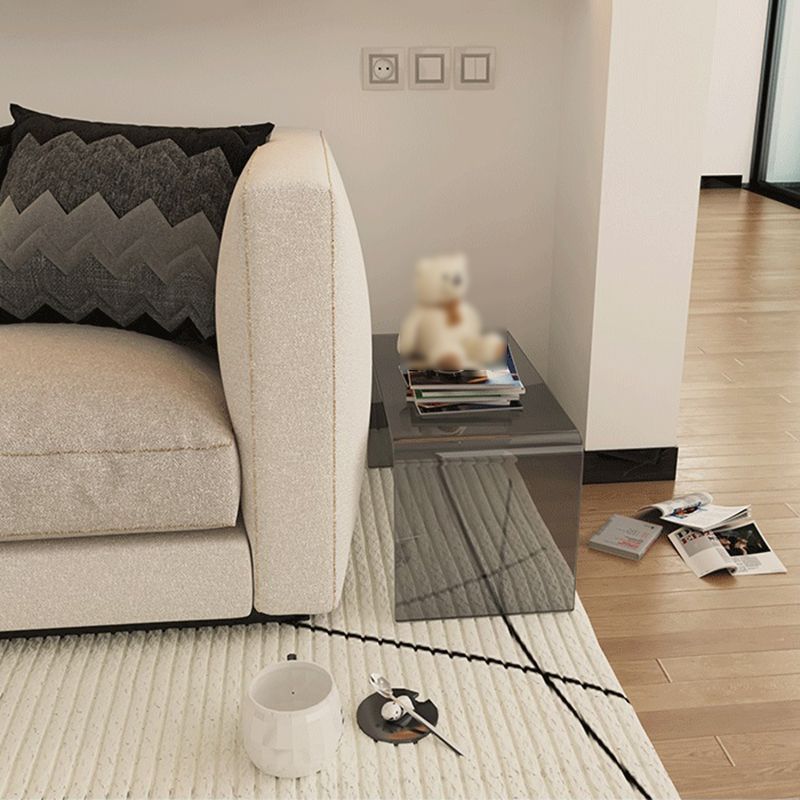 Modernistic Style Accent Side Table Rectangular Shape Plastic End Table