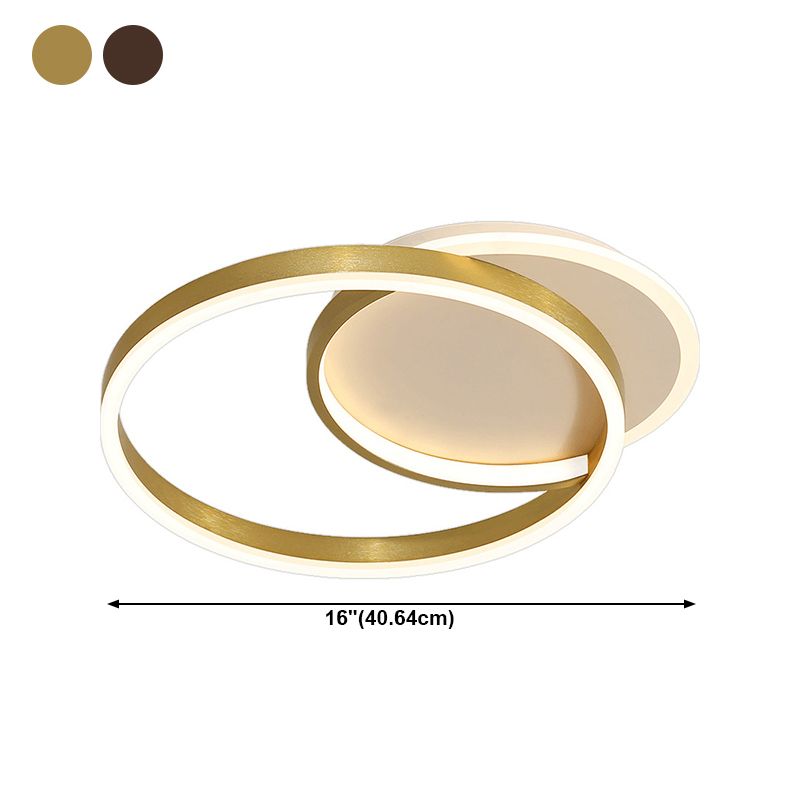 Circle Ceiling Light Fixture Minimalist LED Aluminum Ceiling Mounted Light