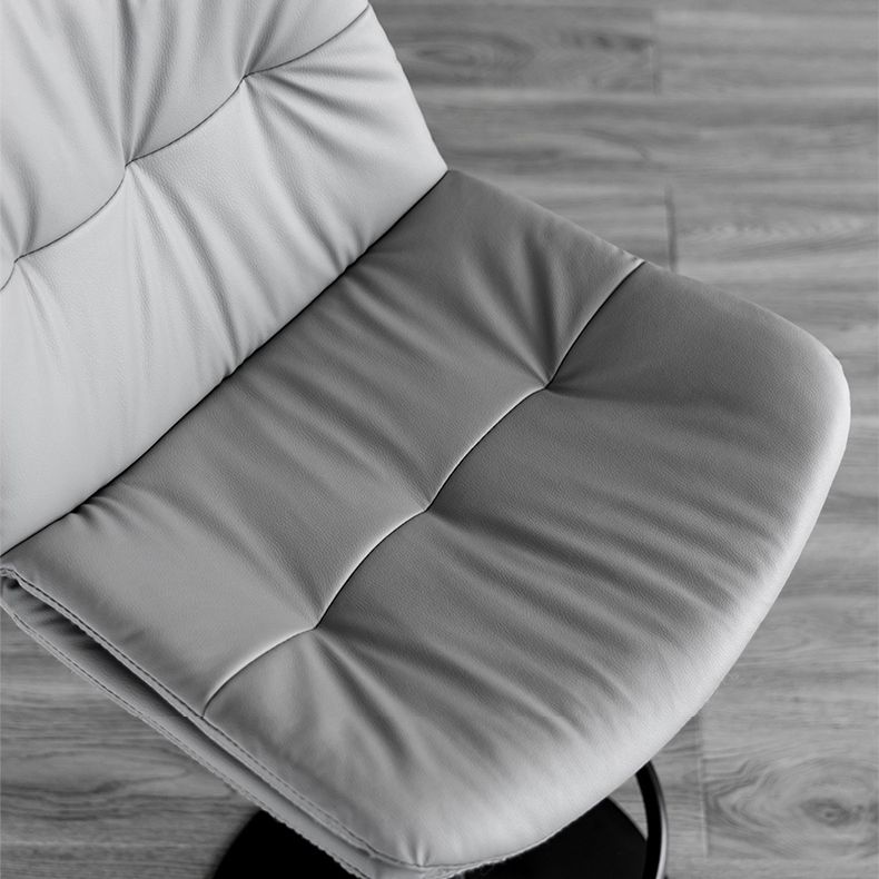 Swivel and Adjustable Bar Chair Modern Faux Leather Armless Bar Chair