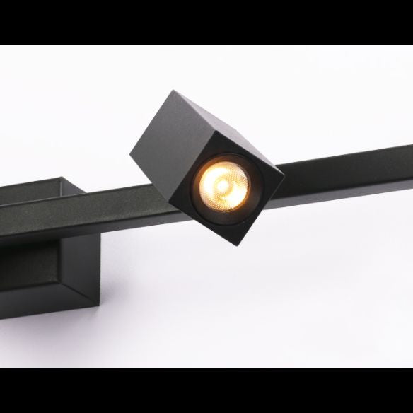 Frosted Black Angle Adjustable Vanity Light Nordic Style Minimalism Aluminum Make-up Mirror Lamp for Bathroom Vanity