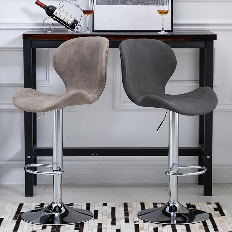 Tabouret de bar d'intérieur nordique, haut pivotant réglable en métal, avec rembourrage