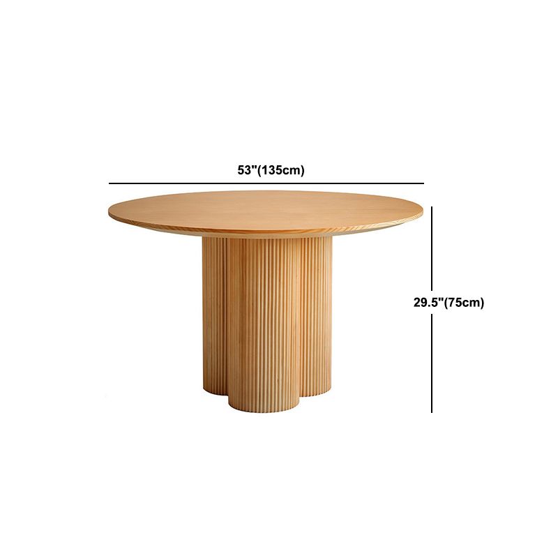 Nordic 1/3/4/5/7 Pieces Dining Set Round Wood Dining Table for Dining Room