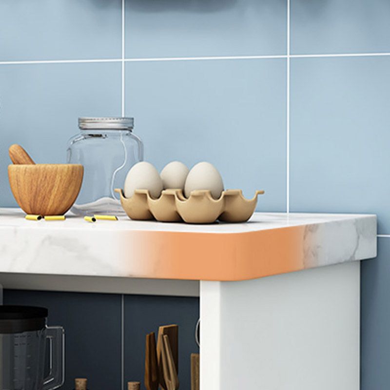 Dining Room Kitchen Island Marble Modern Prep Table with Storage Cabinet