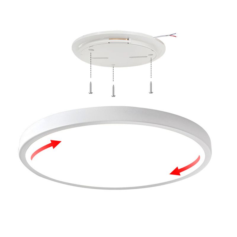 Plafonnier encastré à LED en acrylique à 1 ampoule, éclairage circulaire de style moderne
