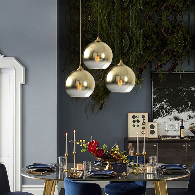 Moderner Stil sphärischer Form anheizt Anhänger Beleuchtung Glas 1 Lichtheiztlicht Licht für das Restaurant