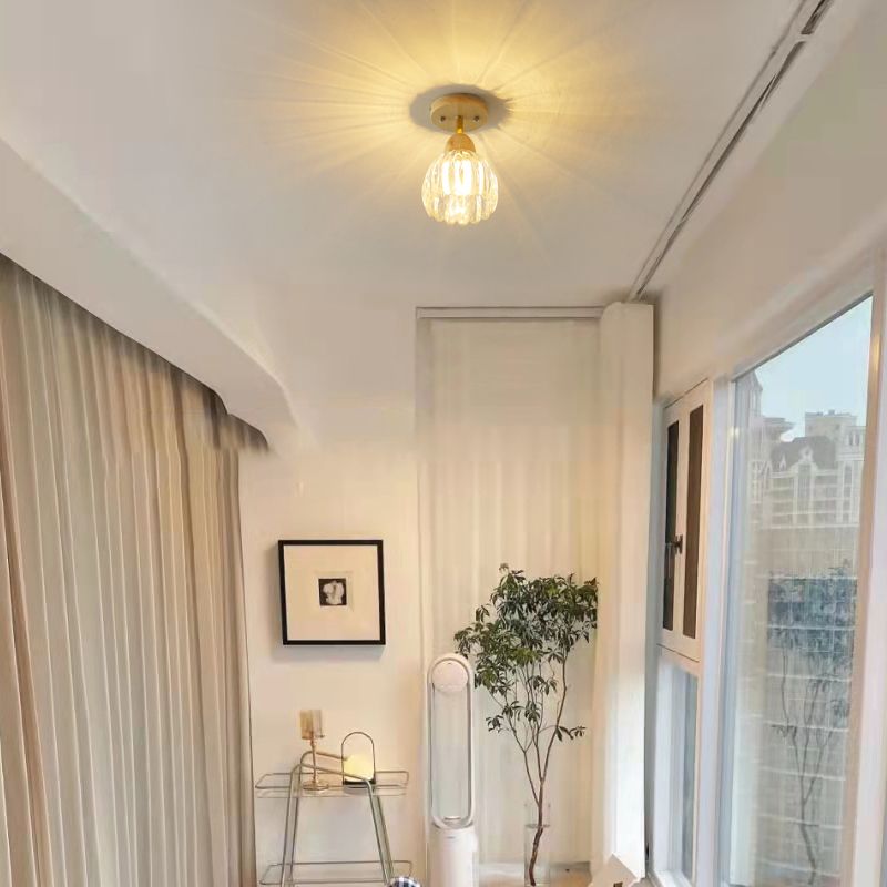Modern Simple Wooden Ceiling Light Bell Shape Ceiling Lamp for Bedroom