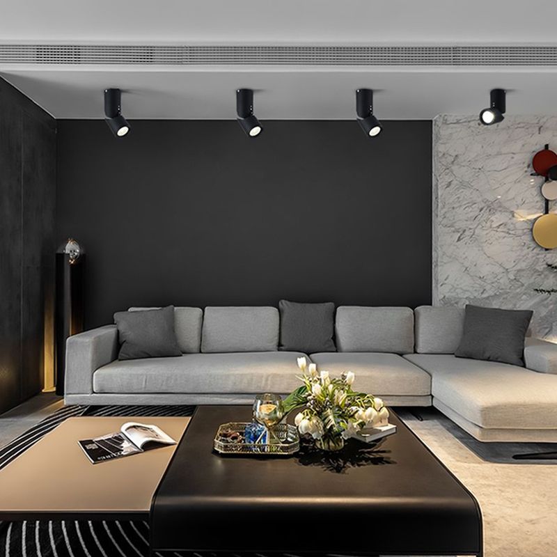 Plafonnier LED concis moderne en aluminium 1 lumière encastré pour magasin de vêtements