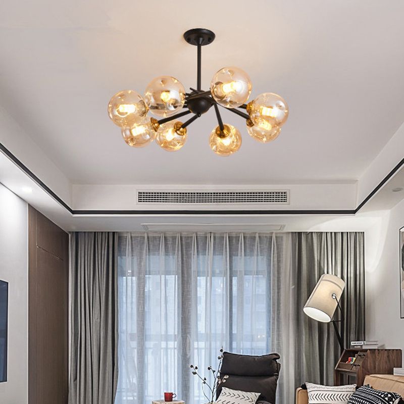 Spherical Chandelier Pendant Light Modern Style Glass Chandelier Lighting Fixture
