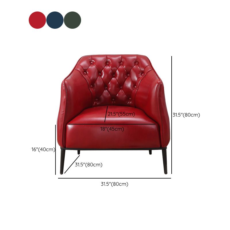 Modern Accent Armchair Contemporary Tufted Cushions Barrel Chair